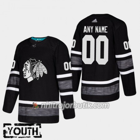 Barn Ishockey Chicago Blackhawks tröja med eget tryck Svart 2019 All-Star Adidas Authentic Barn Ishockey Chicago Blackhawks tröja med eget tryck Svart 2019 All-Star Adidas Authentic